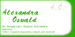 alexandra oswald business card